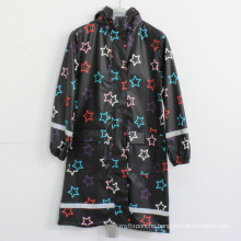 Black Basement Star PU Adult Raincoat